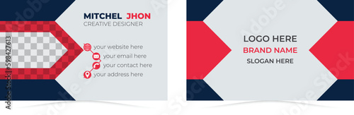 Modern Double sided creative, corporate and personal business card template or design.