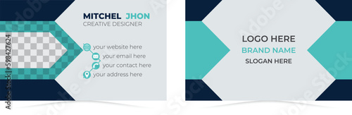 Modern Double sided creative, corporate and personal business card template or design.