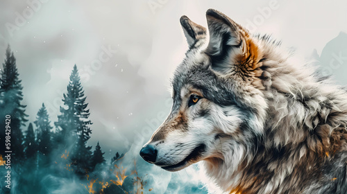 Wallpaper Mural wolf in winter Torontodigital.ca