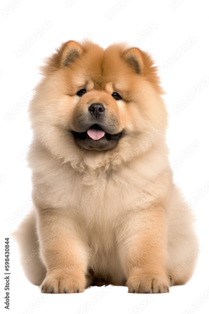 chow chow puppy isolated on a transparent background, generative ai chow chow puppy isolated on a transparent background, generative ai
