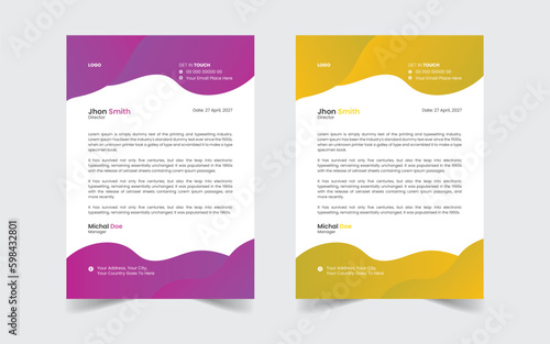 The Best And Most Exceptional, Wonderful Letterhead Design Template.  Modern Letterhead template. Flyer, Social Media, Email signature.
