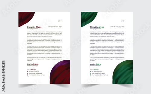 The Best And Most Exceptional, Wonderful Letterhead Design Template.  Modern Letterhead template. Flyer, Social Media, Email signature.
