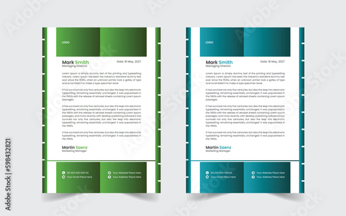 The Best And Most Exceptional, Wonderful Letterhead Design Template.  Modern Letterhead template. Flyer, Social Media, Email signature.
