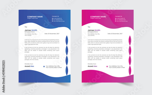 The Best And Most Exceptional, Wonderful Letterhead Design Template.  Modern Letterhead template. Flyer, Social Media, Email signature.
