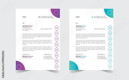 The Best And Most Exceptional, Wonderful Letterhead Design Template.  Modern Letterhead template. Flyer, Social Media, Email signature.
