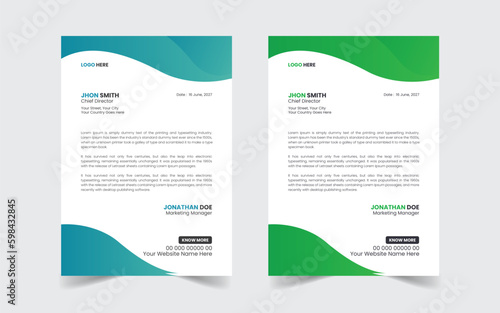 The Best And Most Exceptional, Wonderful Letterhead Design Template.  Modern Letterhead template. Flyer, Social Media, Email signature.
