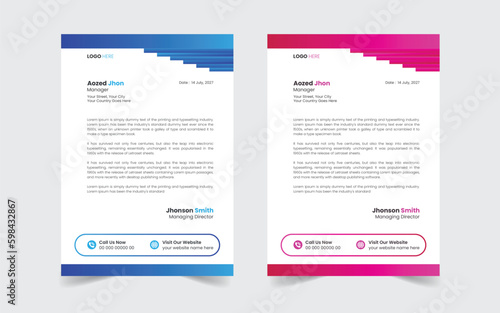 The Best And Most Exceptional, Wonderful Letterhead Design Template.  Modern Letterhead template. Flyer, Social Media, Email signature.
