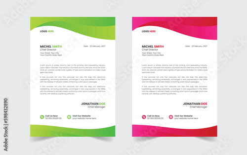 The Best And Most Exceptional, Wonderful Letterhead Design Template.  Modern Letterhead template. Flyer, Social Media, Email signature.
