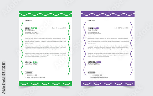 The Best And Most Exceptional, Wonderful Letterhead Design Template.  Modern Letterhead template. Flyer, Social Media, Email signature.

