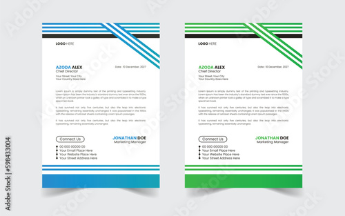 The Best And Most Exceptional, Wonderful Letterhead Design Template.  Modern Letterhead template. Flyer, Social Media, Email signature.
