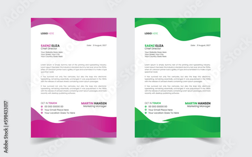The Best And Most Exceptional, Wonderful Letterhead Design Template.  Modern Letterhead template. Flyer, Social Media, Email signature.
