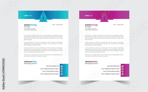 The Best And Most Exceptional, Wonderful Letterhead Design Template.  Modern Letterhead template. Flyer, Social Media, Email signature.
