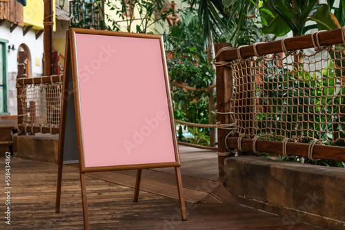 Blank signboard in amusemen...
