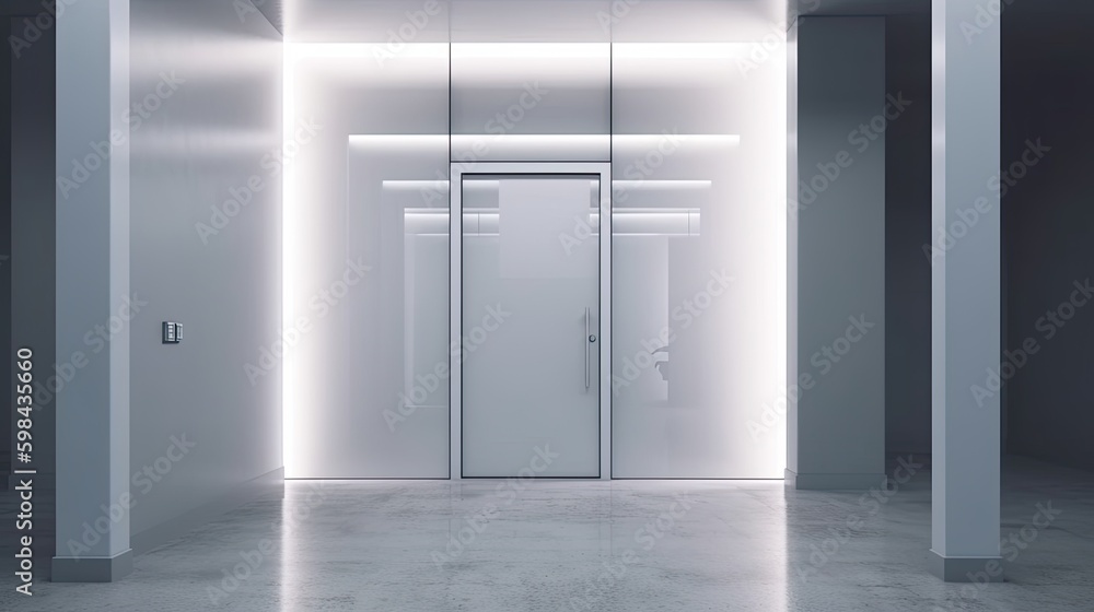 Aluminum modern entrance to a luxury house where the door is alsó remarkable. Generative AI Technology Aluminum modern entrance to a luxury house where the door is alsó remarkable. Generative AI Technology