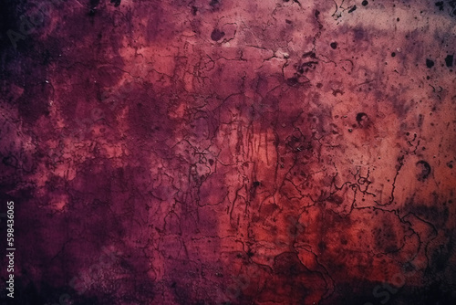 Aged effect overlay. Old film texture. Purple red gradient background with dust scratches. AI generative