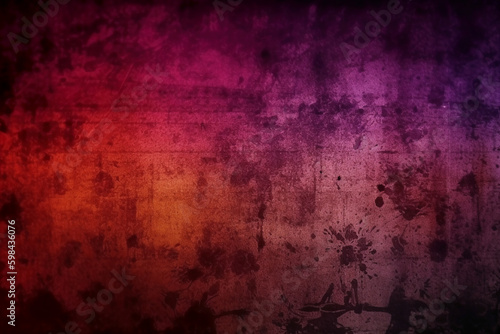 Aged effect overlay. Old film texture. Purple red gradient background with dust scratches. AI generative
