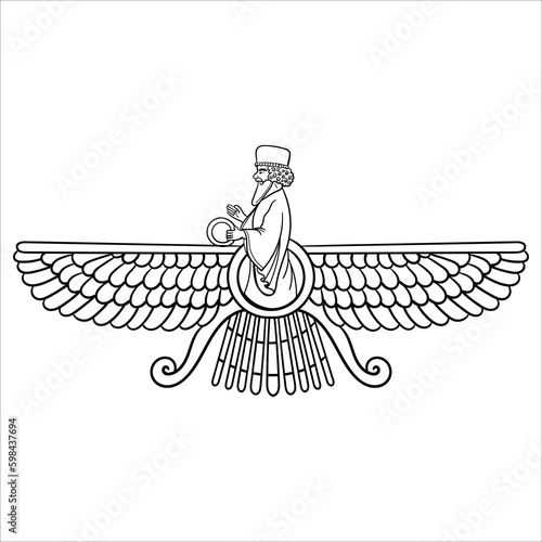 Ahura Mazda Zoroastrian benevolent God Of Truth, Iranian religion 