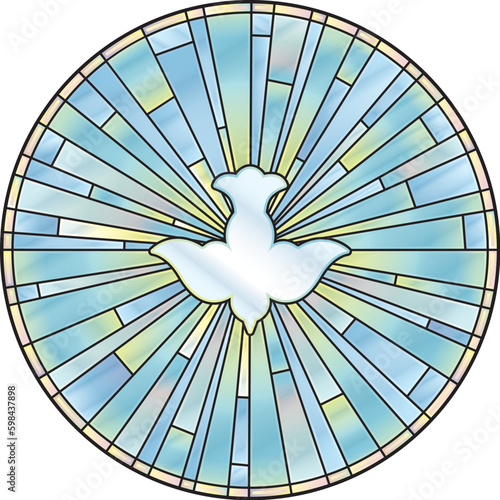 Peace Dove Stained Glass Holy Spirit Vector