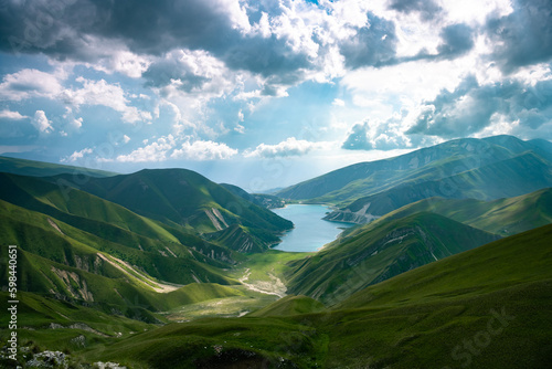 lake Kezenoy Am in the mountains of Chechnya