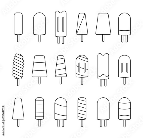 set of popsicle icons