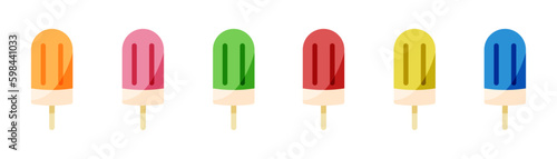 summer popsicle vector set 