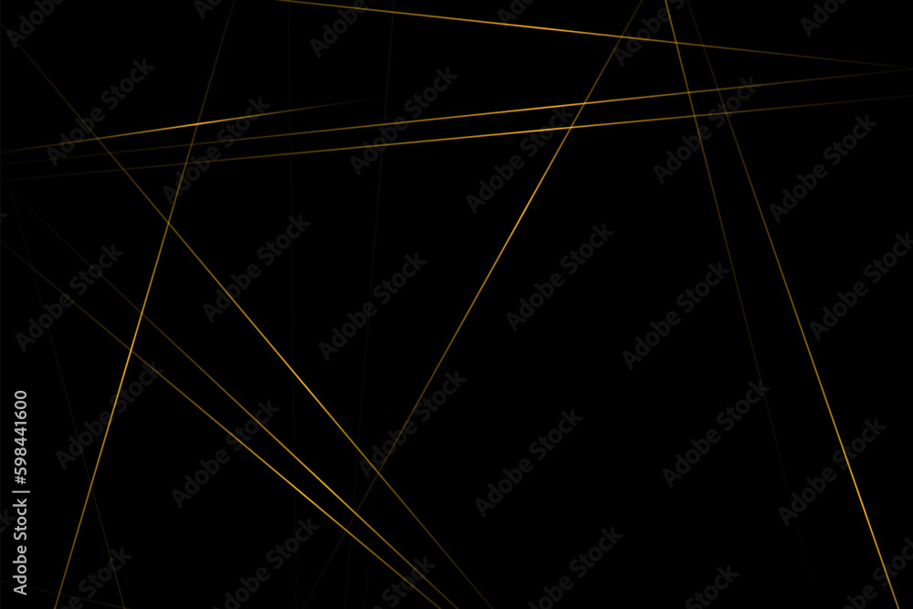 Fototapeta premium Abstract black with gold lines, triangles background modern design. Vector illustration EPS 10.