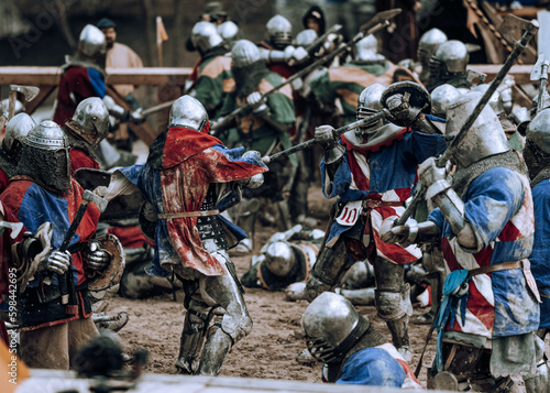 Canvas Print Buhurt league first clash of weapons