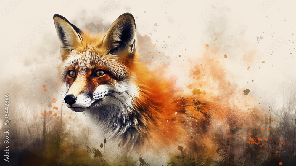 Obraz premium red fox vulpes