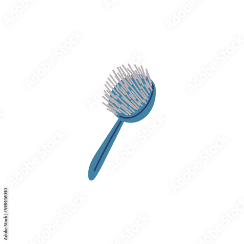 Pets groomer comb or brush vector illustration isolated on white background. © sabelskaya