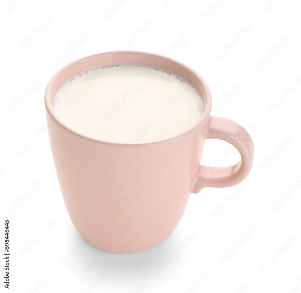 Cup of milk on white background Cup of milk on white background