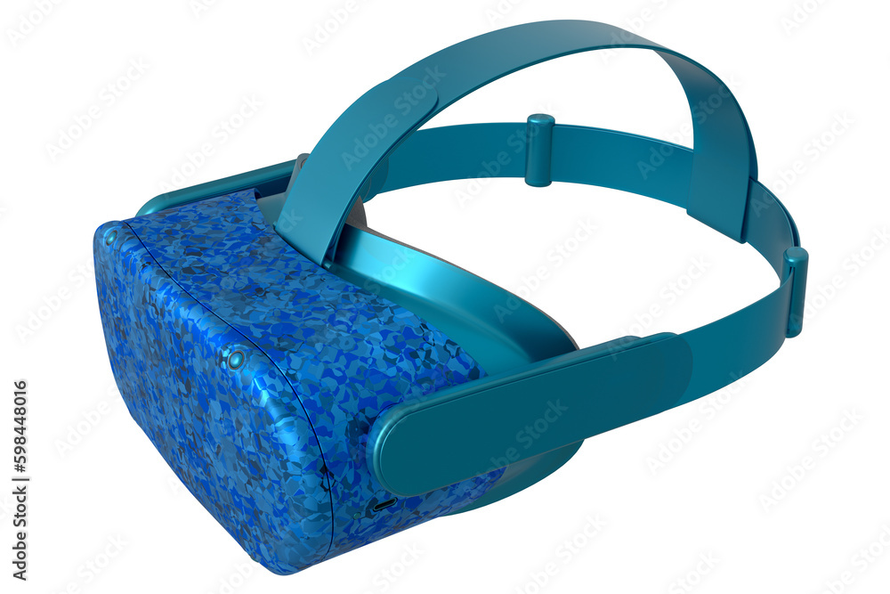 Realistic virtual reality glasses with mosaic seamless pattern on white Realistic virtual reality glasses with mosaic seamless pattern on white