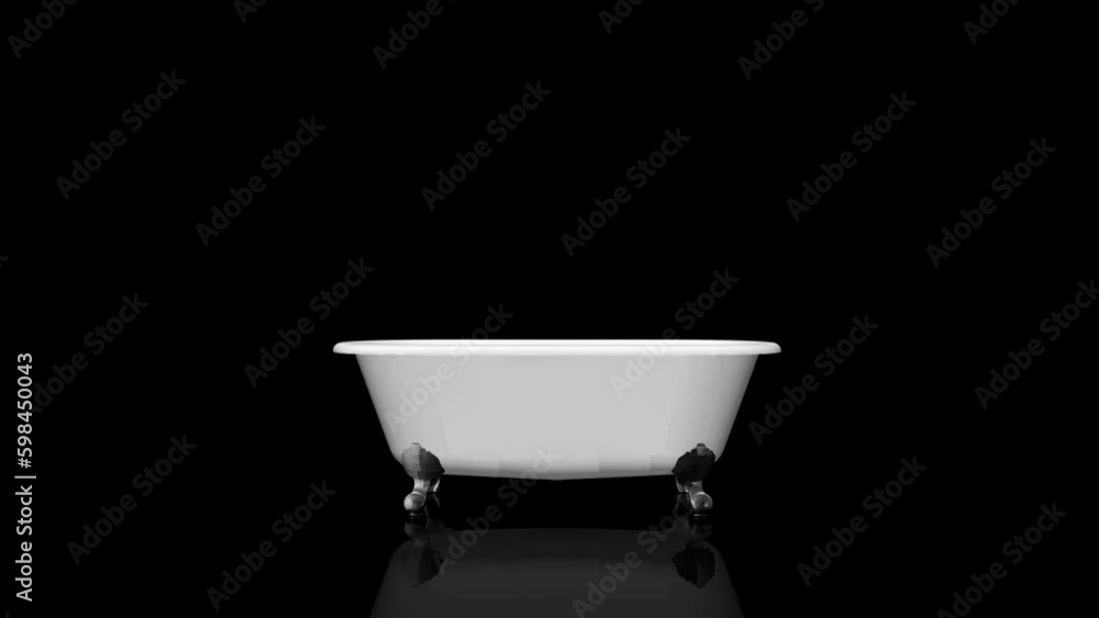 White Bath Tub turns on itself animation White Bath Tub turns on itself animation