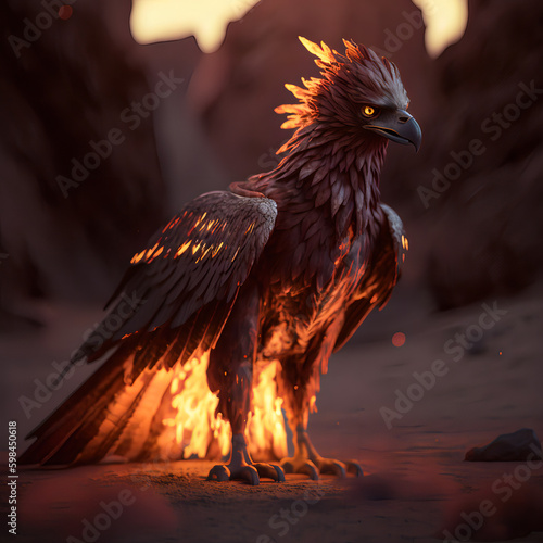 golden eagle in the night © Social