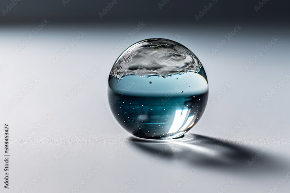 concept of earth as drops of water. Generative AI concept of earth as drops of water. Generative AI