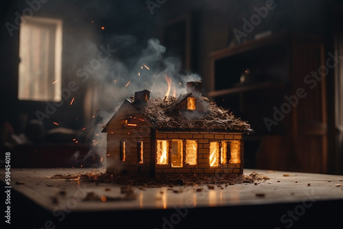 house on fire, house fire a...