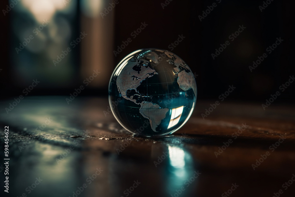 concept of earth as drops of water. Generative AI concept of earth as drops of water. Generative AI
