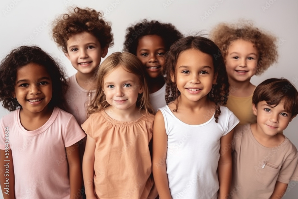 toddlers, children stand next to each other. Generative AI toddlers, children stand next to each other. Generative AI