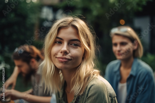 young adult woman or teenag...