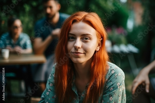 young adult woman outdoors ...