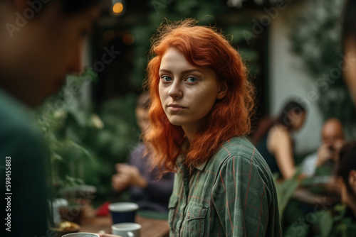 young adult woman or teenag...