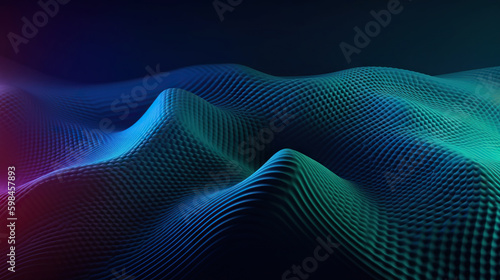 Modern digital abstract 3D background. Copy space. Based on Generative AI