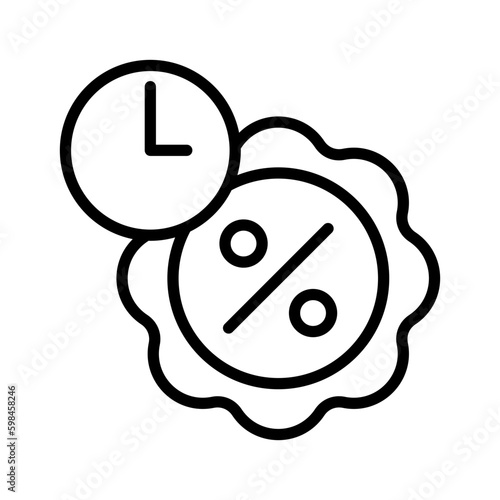 Limited Offer outline icon for the marketplace, 
commerce and shopping, promotion, sale, discount, time, promo logo