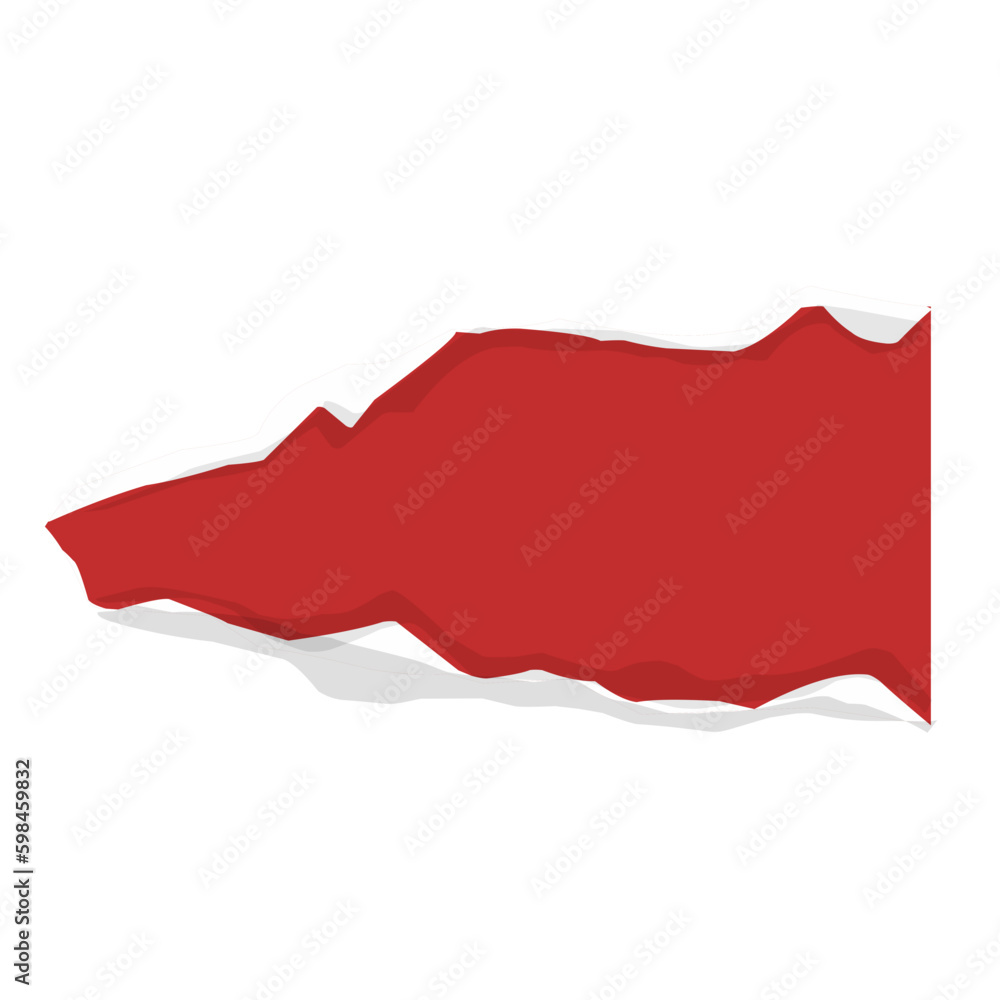 Red and white torn paper, ripped paper Red and white torn paper, ripped paper