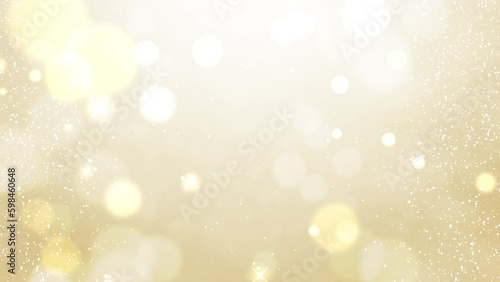 abstract particle Gold glitter light and defocused bokeh lights Gold background
