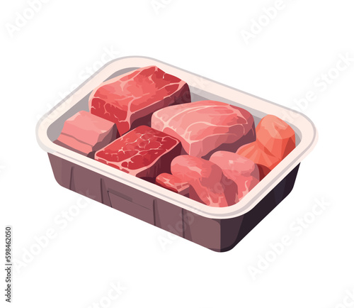 Fresh pork fillet on grill for lunch Generative AI