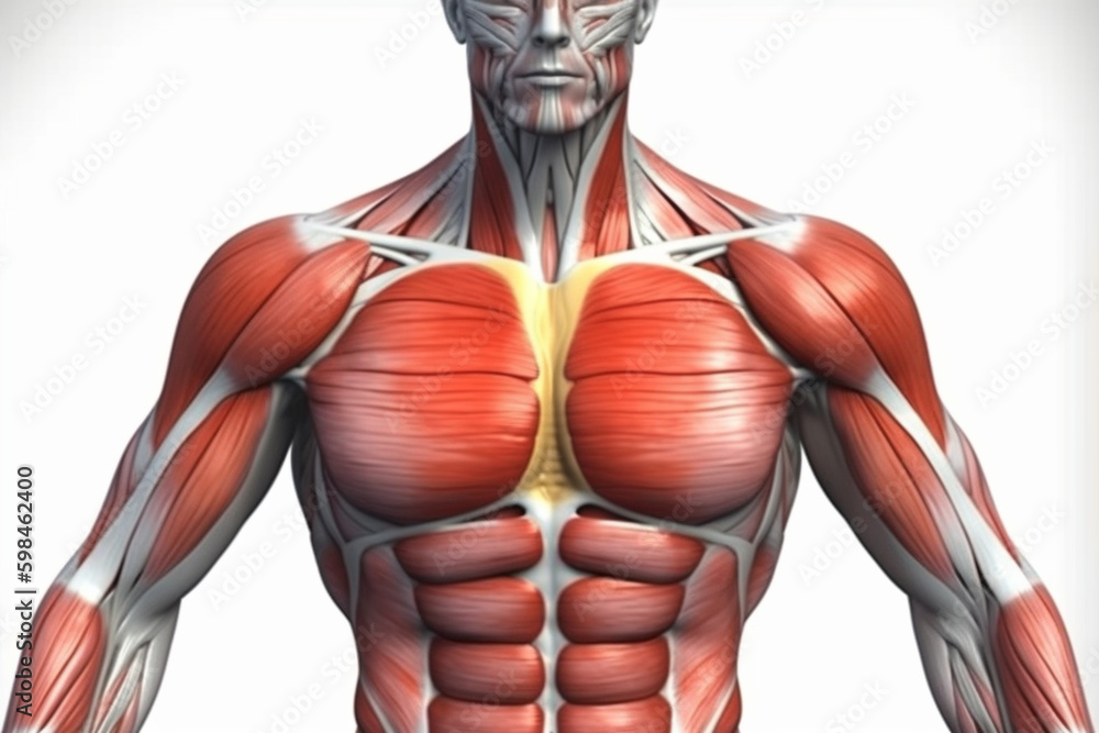 Chest Muscles Pectoralis Major and Minor Anatomy Muscles Generative AI ...