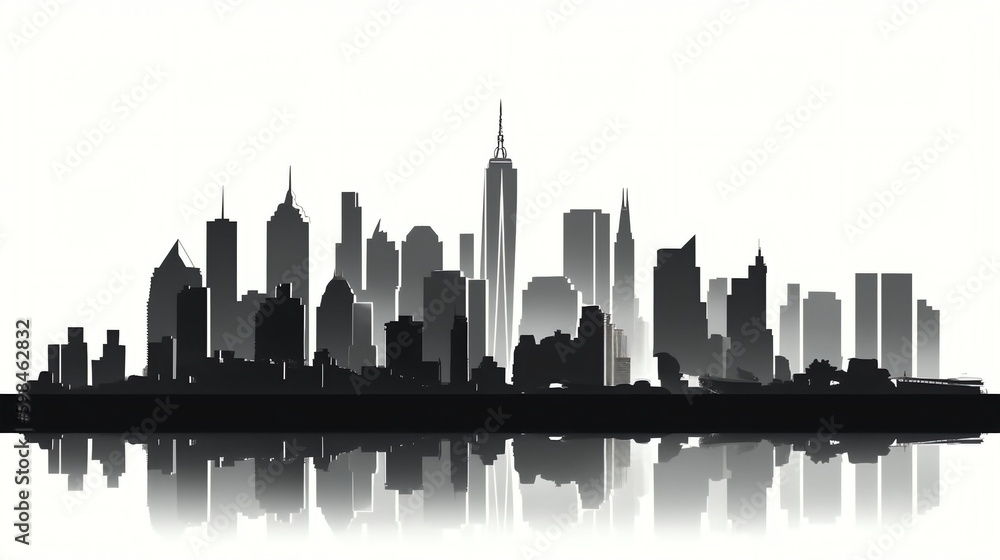 new your city isolated vector illustration on white background for logo, graphic design, advertising, and marketing. generative ai