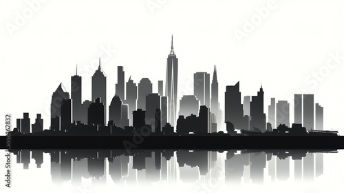 new your city isolated vector illustration on white background for logo  graphic design  advertising  and marketing. generative ai