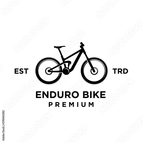 Enduro downhill Bike mtb icon design logo template