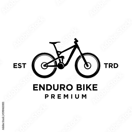 Enduro downhill Bike mtb icon design logo template